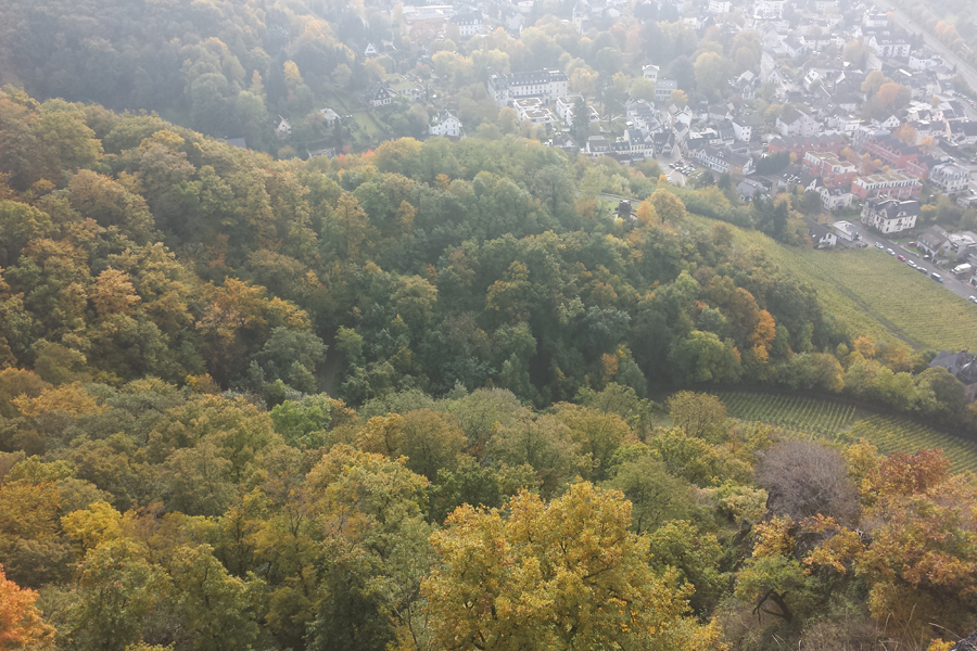 Das Siebengebirge im Herbst.