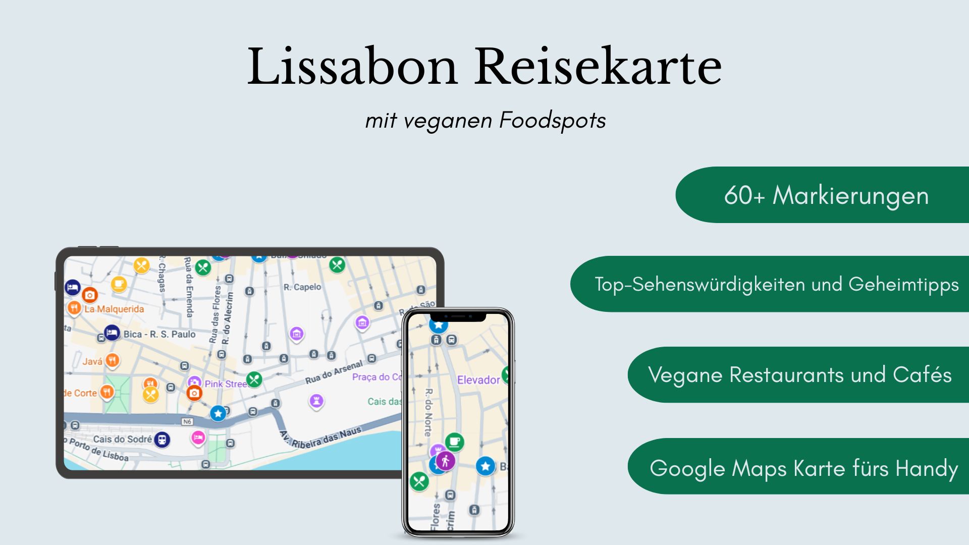 Lissabon Reisekarte