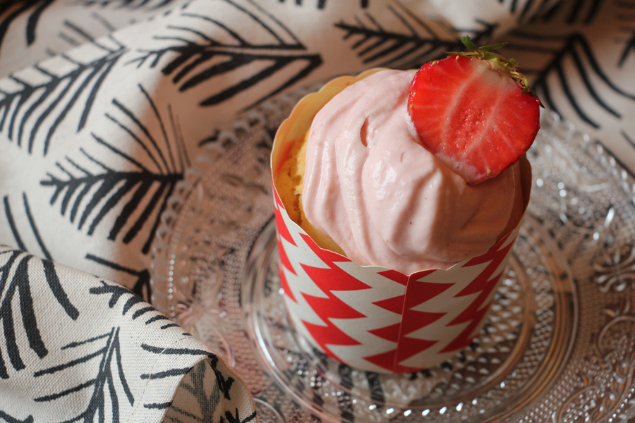 vegane Erdbeer Cupcakes