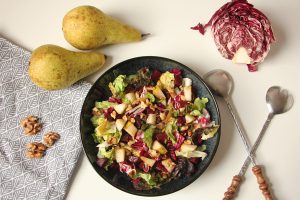 Salat mit Radicchio, Rote Bete und Birne