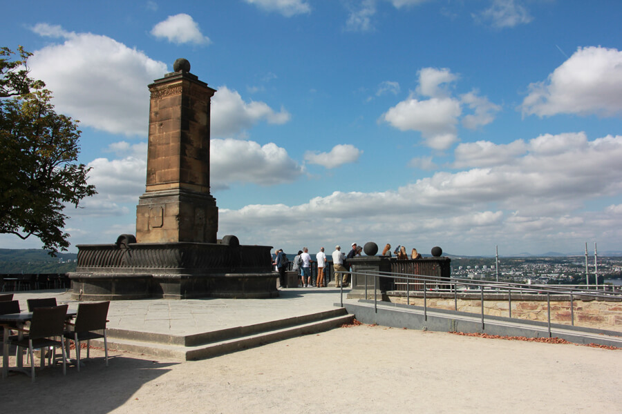 Die Aussichtsplattform auf der Festung Ehrenbreitstein.