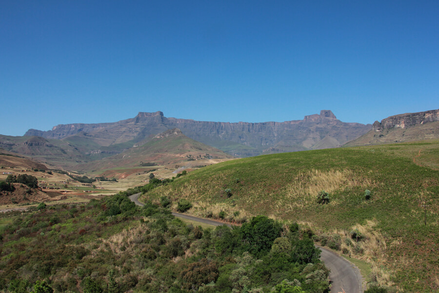 Traumhafte Aussicht auf die Drakensberge