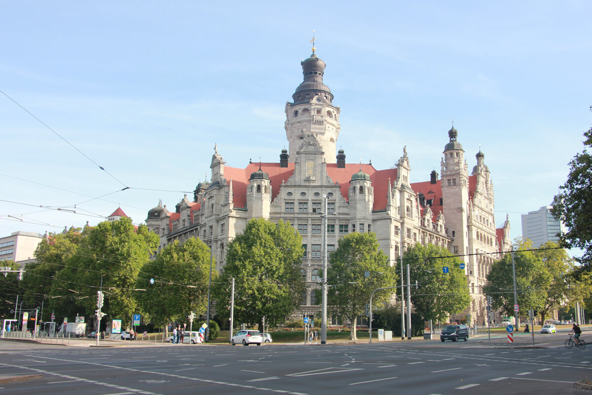 Historische Gebäude in der Leipziger Altstadt.