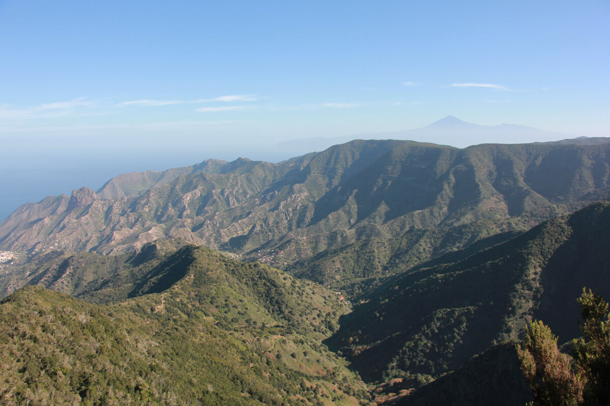 Aussicht vom Mirodor Rosquillos de Corge im Garajonay Nationalpark auf La Gomera.