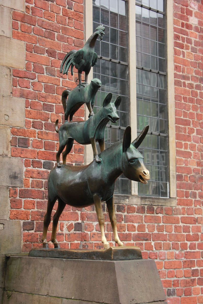 Die Statue der Bremer Stadtmusikanten