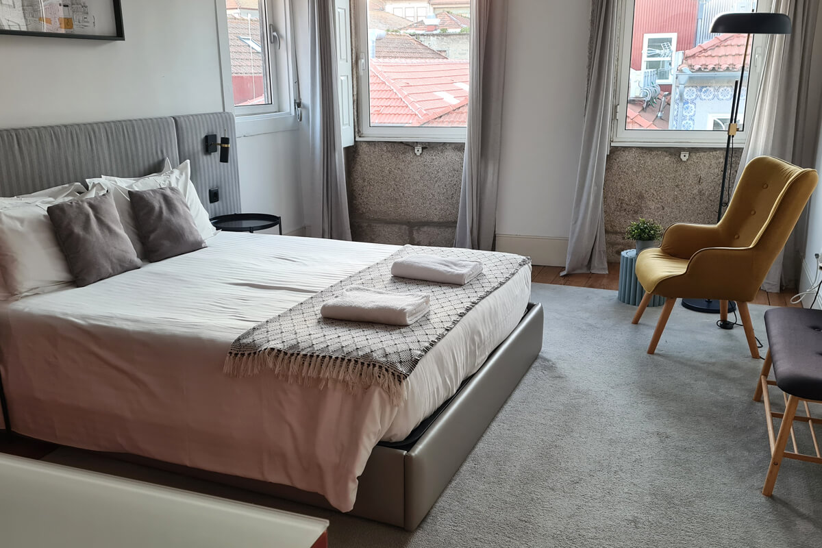 Mein Zimmer bei Calcatta Housing Porto.