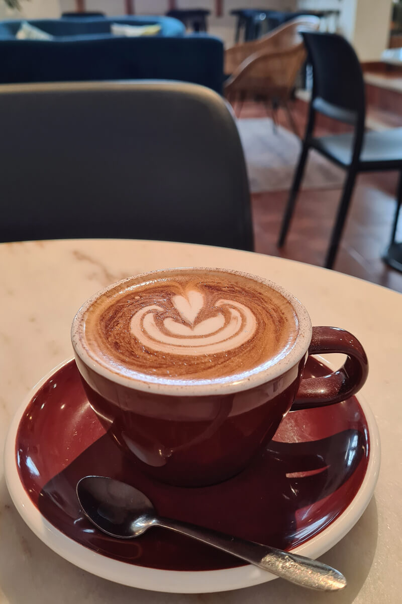 Veganer Capuccino in Abigalis Café