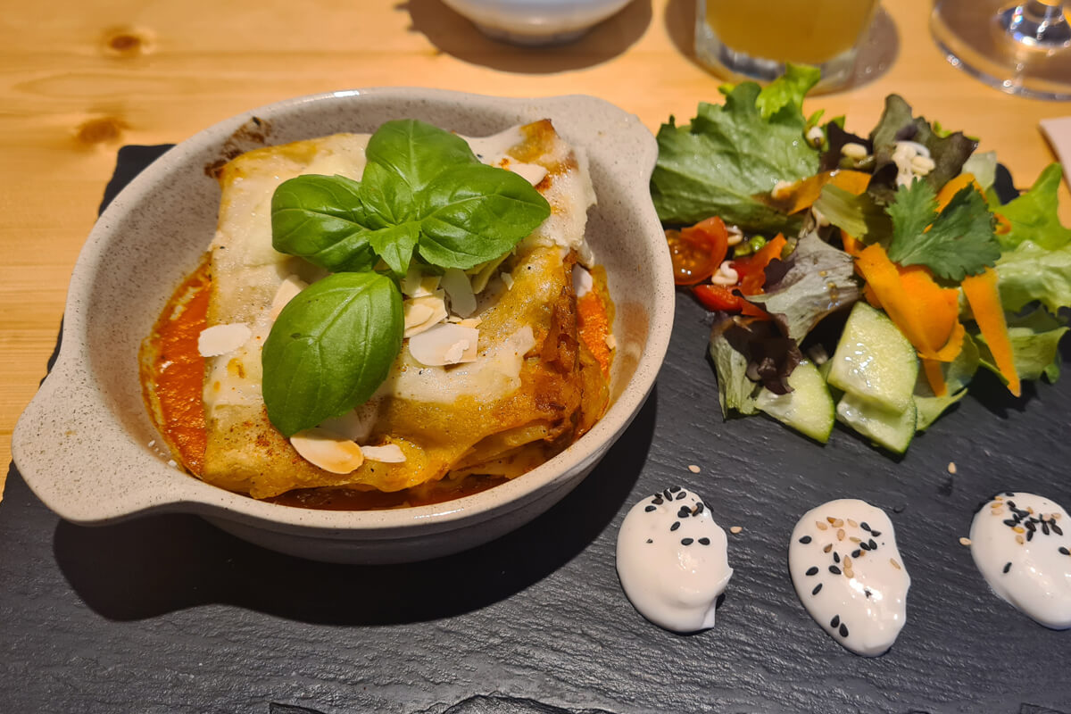 Vegane Lasagne im Estudio Vegetarianio