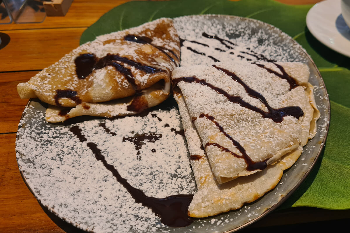 vegane Crepes im Cat Café Luang Prabang
