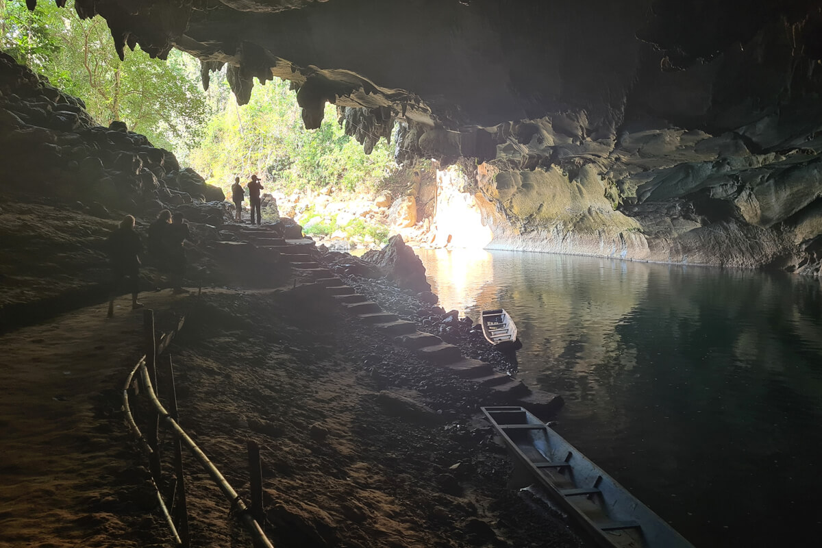 Der Ausgang der Kong Lor Cave