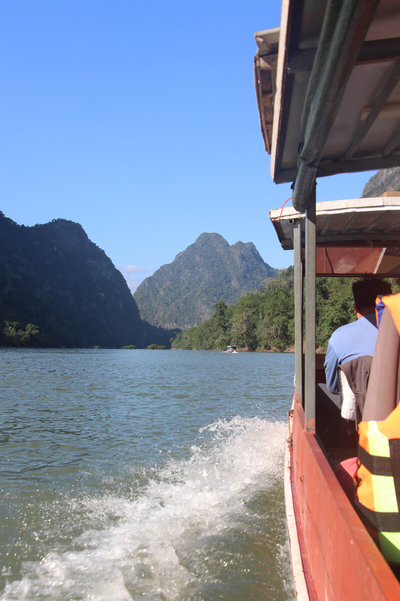 Bootsfahrt in Laos