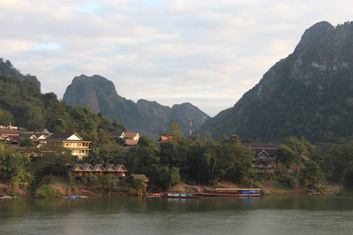 Typische Stadt im Norden von Laos
