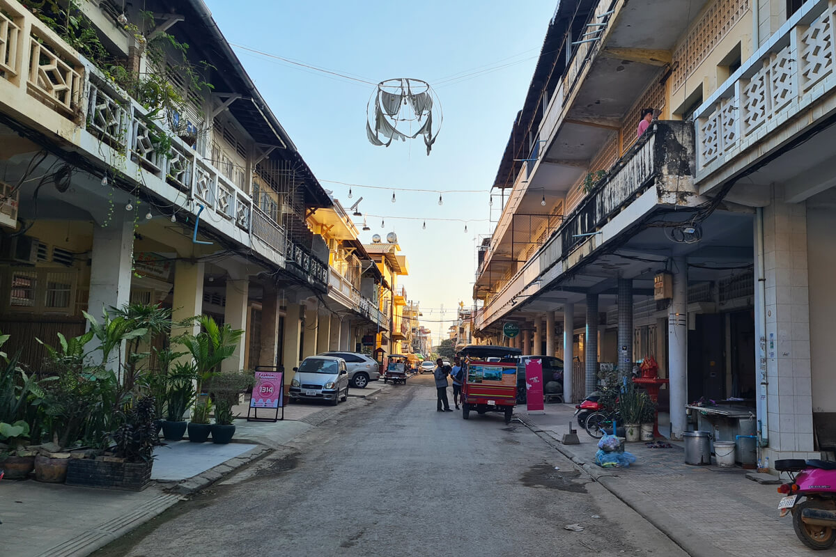 Alte Kolinalhäuser in Battambang