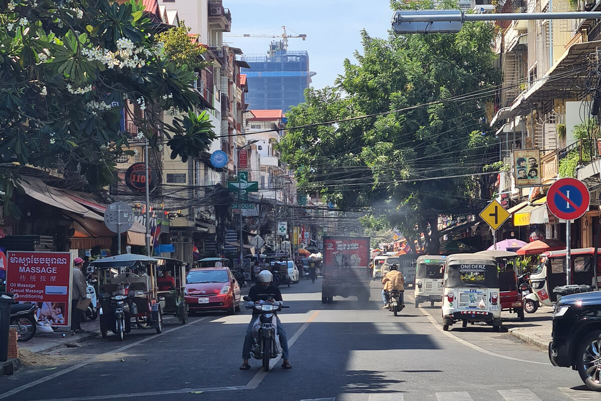 Typische Straßen in Phnom Penh