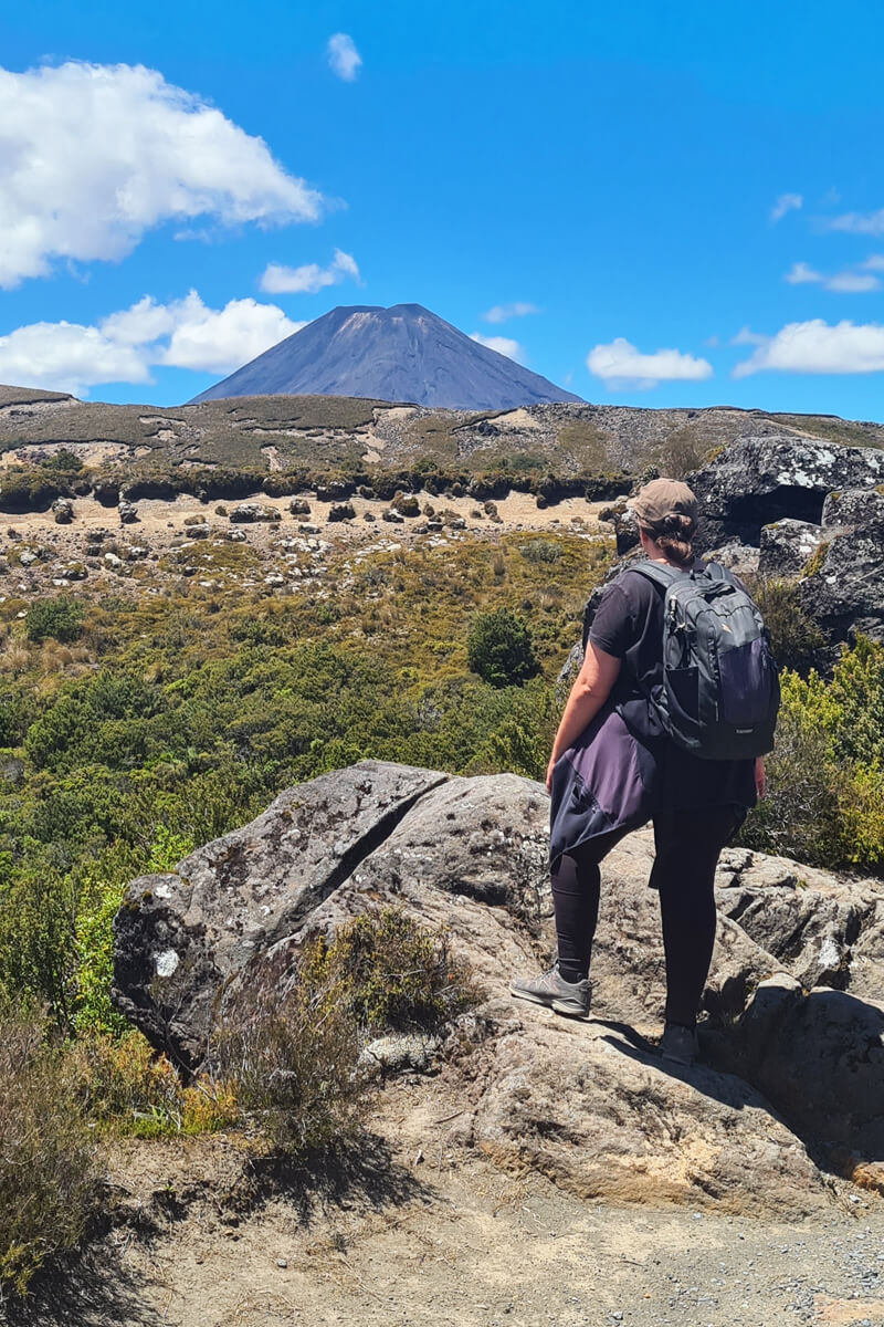 Ich an der Grenze zu Mordor mit Blick auf den Mount Ngauruhoe.
