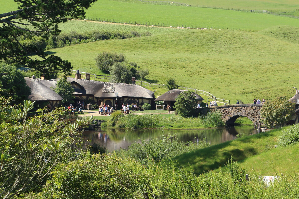 Gasthaus Grüner Drache im Hobbiton Movie Set