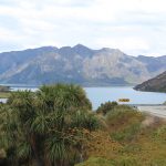Neuseeland-Highlights auf der Südinsel Typische Landschaft auf Neuseelands Südinsel mit See und Bergen