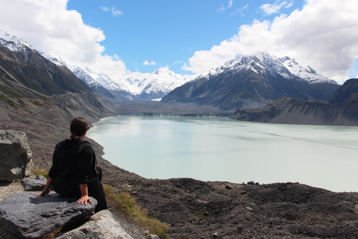 Ich am Tasman Glacier Viewpoint