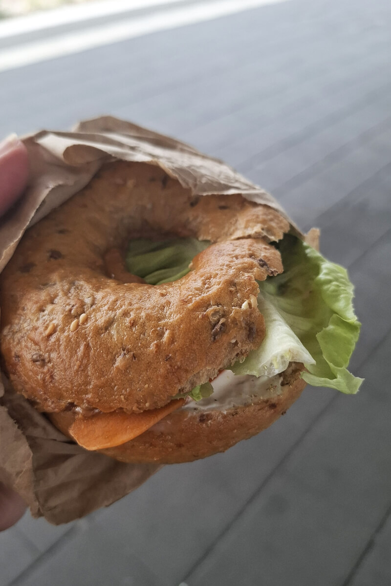 Veganer Bagel aus dem Teilchen & Beschleuniger
