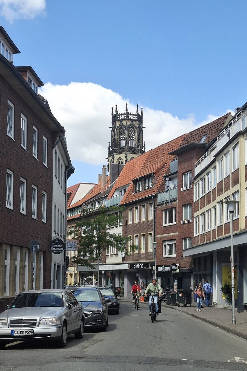 Typischer Straßenzug in Münster